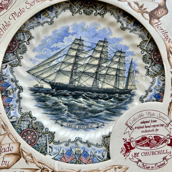 NEW IN BOX Churchill Currier & Ives Tall Ships - Set of 3 - Picture 10 of 16